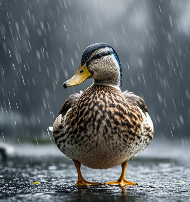 为什么下雨天鸭子站着不动